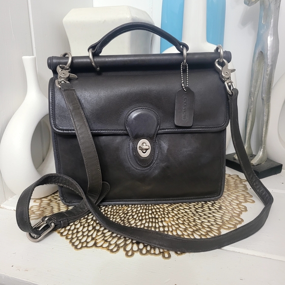 Coach Black Leather Men's Bag - Picture 1 of 12